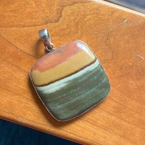 Sterling jasper pendant